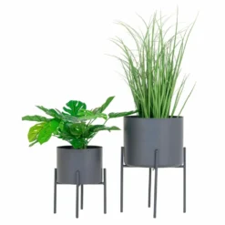 Pots De Fleurs Pavia 2 Pots De Fleurs En Gris -Jardin Luxueux Pas Cher Magasin 048e7b26d64a43bd