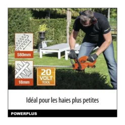 Taille-haies A Batterie 20v Dual Power Powdpg75320 - Lame 580 Mm, écartement 18 Mm - Batterie 20v 2ah Et Chargeur 4ah Inclus -Jardin Luxueux Pas Cher Magasin 1794a83be0b15405