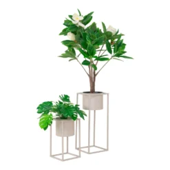 Marla Flowerpots 2 Pots De Fleurs En Gris Beige