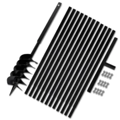 VIDAXL Bêche Et Tarière Manuelle 150 Mm Avec Rallonge 13 M Acier
