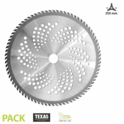 Disque 80 Dents 255 Mm Texas Pour Débroussaillage Intensif