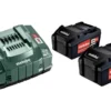 Metabo Pack énergie 18 V Pack 2 Batteries 5,2 Ah Li-power + Chargeur Rapide - Asc 145