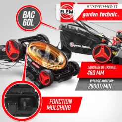 Tondeuse Thermique Autotractée 144.3cc - 46cm Avec Démarrage électrique -mulchin -Jardin Luxueux Pas Cher Magasin 63c136749632f1.14439241