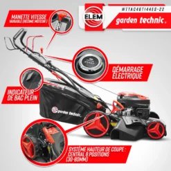 Tondeuse Thermique Autotractée 144.3cc - 46cm Avec Démarrage électrique -mulchin -Jardin Luxueux Pas Cher Magasin 63c13674a626f1.70735366