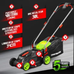 Tondeuse à Gazon 40v (2x20v) 34 Cm - Sans Batterie - Constructor -Jardin Luxueux Pas Cher Magasin 63c13675d19410.97766799