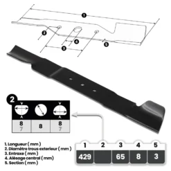 Lame Pour Tondeuse Gptde1843-2l - Gardeo Pro -Jardin Luxueux Pas Cher Magasin 63dbbf85b2ff39.01203600