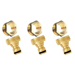 Nez De Robinet Femelle Automatique Avec Réduction En Laiton (lot De 3)