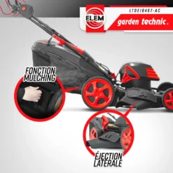 Tondeuse à Gazon électrique Tractée 1800w - 46cm Avec Carter En Acier - Elem Gar -Jardin Luxueux Pas Cher Magasin 644acbe524f2e2.31100472