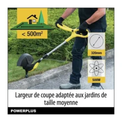 Coupe-bordure électrique Powerplus Powxg30033 - 500 W, 320 Mm ø, Jardinage Outillage, Coupe-herbe & Coupe-bordures Pour Votre -Jardin Luxueux Pas Cher Magasin 644acde50af2c9.20548010