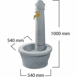 Graf Fontaine Roma Avec Robinet Laiton 3/4" -Jardin Luxueux Pas Cher Magasin 6453a708bfd330.01781403