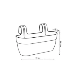 Elho - Pot De Fleurs - Vibia Campana Easy Hanger Large - Rose Poussiere - Balcon Extérieur - L 24.1 X W 46 X H 26.5 Cm -Jardin Luxueux Pas Cher Magasin 645cf55e440322.88166299