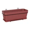 - Kit Jardiniere Capri 50cm V2 Rouge Foncé 50,2 X 28,5 X H20,7 Cm - 1,54l