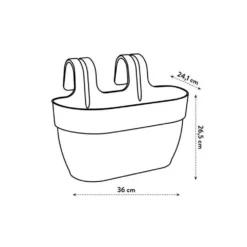 Elho - Pot De Fleurs - Vibia Campana Easy Hanger Medium - Rose Poussiere - Balcon Extérieur - L 24.1 X W 36 X H 26.5 Cm -Jardin Luxueux Pas Cher Magasin 645cf5729d4302.43668811