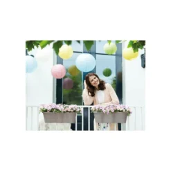 Elho Balconniere Corsica Trio L 27.1 X W 53.5 X H 25.9 Cm - Taupe -Jardin Luxueux Pas Cher Magasin 645cf5802180f9.14897679