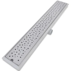 VIDAXL Drain De Douche Linéaire 2 Pcs 830 X 140 Mm Acier Inoxydable -Jardin Luxueux Pas Cher Magasin 645cf868e66321.38670808