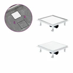 VIDAXL Drain De Douche Avec Couvercle 2 En 1 28x28 Cm Acier Inoxydable