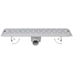 VIDAXL Drain De Douche Linéaire 2pcs Vague 1030x140mm Acier Inoxydable -Jardin Luxueux Pas Cher Magasin 645d59e761b5d7.80200314