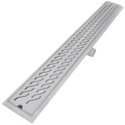 VIDAXL Drain De Douche Linéaire 2pcs Vague 1030x140mm Acier Inoxydable -Jardin Luxueux Pas Cher Magasin 645d59e7645961.94846627