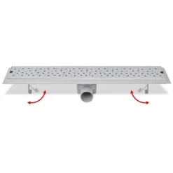 VIDAXL Drain De Douche Linéaire 630 X 140 Mm Acier Inoxydable -Jardin Luxueux Pas Cher Magasin 645d59f471ee04.44823034