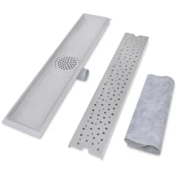VIDAXL Drain De Douche Linéaire 630 X 140 Mm Acier Inoxydable -Jardin Luxueux Pas Cher Magasin 645d59f4779c56.00763687