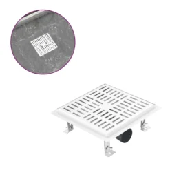 VIDAXL Drain De Douche 23x23 Cm Acier Inoxydable