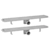 VIDAXL Drain De Douche Linéaire 2 Pcs 730 X 140 Mm Acier Inoxydable