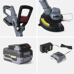 Voltr - Tondeuse à Gazon Sans Fil 30cm Batterie 20v Lithium 4ah Et Chargeur + Débroussailleuse Sans Fil ø25cm Avec Batterie Lithium -Jardin Luxueux Pas Cher Magasin 64627aebebc862.99329642