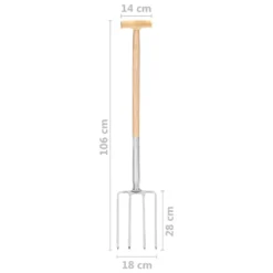 VIDAXL Fourche à Creuser De Jardin Poignée En T Inox Et Bois De Frêne -Jardin Luxueux Pas Cher Magasin 6464c6307753f5.81770310