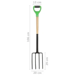VIDAXL Fourche à Creuser De Jardin Avec Poignée En D Acier Et Bois Dur -Jardin Luxueux Pas Cher Magasin 6464c634bf2420.69234672