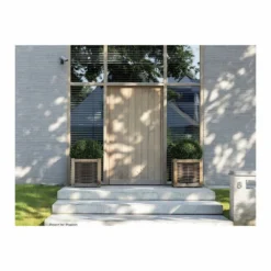 Jardinière En Chêne Avec Tressage Noisetier - Avec Bac Intérieur - 80 X 80 X 80 Cm -Jardin Luxueux Pas Cher Magasin 64651e9535bd85.03048581