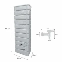 Récupérateur D'eau Mural Grandval 300l Imitation Bois Anthracite Avec Kit Raccord Chéneau Inclus -Jardin Luxueux Pas Cher Magasin 646d0e2a0f7782.82518882