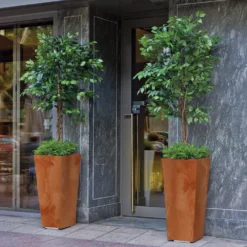 Pot De Fleurs Melisa 50 50x50x110cm - Anthracite -Jardin Luxueux Pas Cher Magasin 6470a3652aba09.64371651