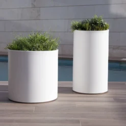 Pot De Fleurs Hortensia 40 High ø40x80cm - Blanc -Jardin Luxueux Pas Cher Magasin 6470a36bba5129.23202162