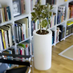 Pot De Fleurs Rond Palma 70 Blanc Opaque ø35x70cm -Jardin Luxueux Pas Cher Magasin 6470a37e4705e4.33118741