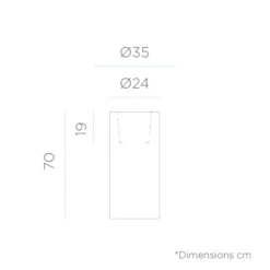 Pot De Fleurs Rond Palma 70 Bronze Opaque ø35x70cm -Jardin Luxueux Pas Cher Magasin 6470a37fcc64a2.95910692