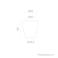 Pot De Fleurs Violeta 55 Blanc Opaque ø55x60cm -Jardin Luxueux Pas Cher Magasin 6470a3878967d2.52789214