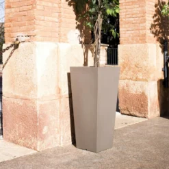 Pot De Fleurs Melisa 40 40x40x90cm - Anthracite -Jardin Luxueux Pas Cher Magasin 6470a390bc4333.27033448