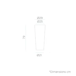 Pot De Fleurs Ficus 80 ø29x79cm - Blanc -Jardin Luxueux Pas Cher Magasin 6470a3917d31e8.85529852