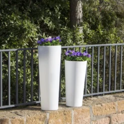 Pot De Fleurs Ficus 80 ø29x79cm - Blanc -Jardin Luxueux Pas Cher Magasin 6470a391b5d372.36133991