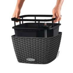 LECHUZA Jardinière Bacino Cottage All-in-one 30x30 Cm Noir Graphite -Jardin Luxueux Pas Cher Magasin 6479895b5eafc3.72942558