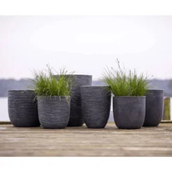 Pot à Fleurs Waste Rib 46x58 Cm Gris -Jardin Luxueux Pas Cher Magasin 64798960172b66.85670356