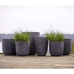 Pot à Fleurs Waste Smooth 43x41 Cm Gris -Jardin Luxueux Pas Cher Magasin 64798961b7a3d7.80736285