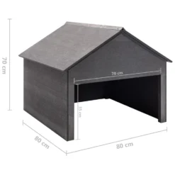 VIDAXL Garage Pour Tondeuse à Gazon Gris 80x80x70 Cm Wpc -Jardin Luxueux Pas Cher Magasin 6479899cd04990.83715617