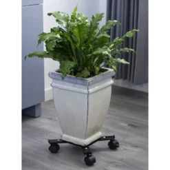 Nature Support Roulant Réglable Pour Plantes 4 Bras Métal Noir -Jardin Luxueux Pas Cher Magasin 64798cbe888483.59511205