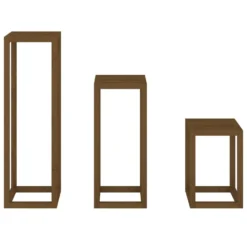 VIDAXL Ensemble De Supports Pour Plantes 3 Pcs Marron Miel Bois De Pin -Jardin Luxueux Pas Cher Magasin 64798cbf3b4568.04248684