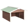 VIDAXL Garage De Tondeuse à Gazon 72x87x50 Cm Moka Et Blanc Sapin