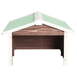 VIDAXL Garage De Tondeuse à Gazon 72x87x50 Cm Moka Et Blanc Sapin -Jardin Luxueux Pas Cher Magasin 6480d349839185.54196654
