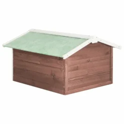VIDAXL Garage De Tondeuse à Gazon 72x87x50 Cm Moka Et Blanc Sapin -Jardin Luxueux Pas Cher Magasin 6480d3499a7899.22863046