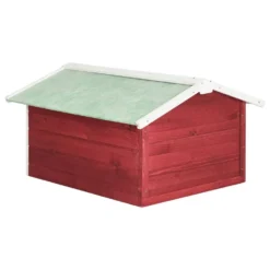 VIDAXL Garage De Tondeuse à Gazon 72x87x50 Cm Rouge Et Blanc Sapin -Jardin Luxueux Pas Cher Magasin 6480d34c47c817.70496275