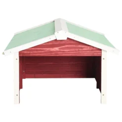 VIDAXL Garage De Tondeuse à Gazon 72x87x50 Cm Rouge Et Blanc Sapin -Jardin Luxueux Pas Cher Magasin 6480d34c4eb067.03327329